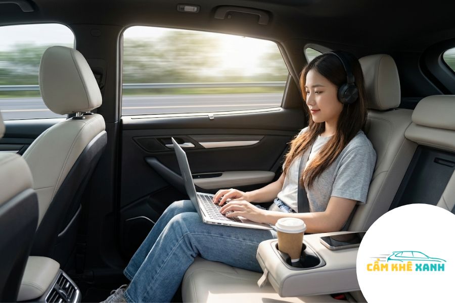 Xe ghép Cẩm Khê Xanh sử dụng xe điện VinFast mang lại trải nghiệm vượt trội