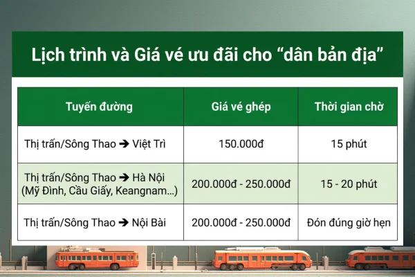 Xe Ghép Thị Trấn Cẩm Khê & Sông Thao: Đón Tận Ngõ, Gọi Là Có (Xe VinFast)
